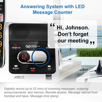 AT&T BL102-2 DECT 6.0 2-Handset Cordless Phone for Home with Answering Machine, Call Blocking, Caller ID Announcer, Audio Assist, Intercom, and Unsurpassed Range, Silver/Black 2 Handset