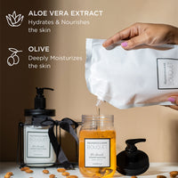 Kimirica Bouquet Foaming Liquid Hand Wash Refill Pack with Goodness of Frangipani and Rose, 100% Vegan & Paraben Free Moisturizing Hand Wash | Soft on Hands (1L)