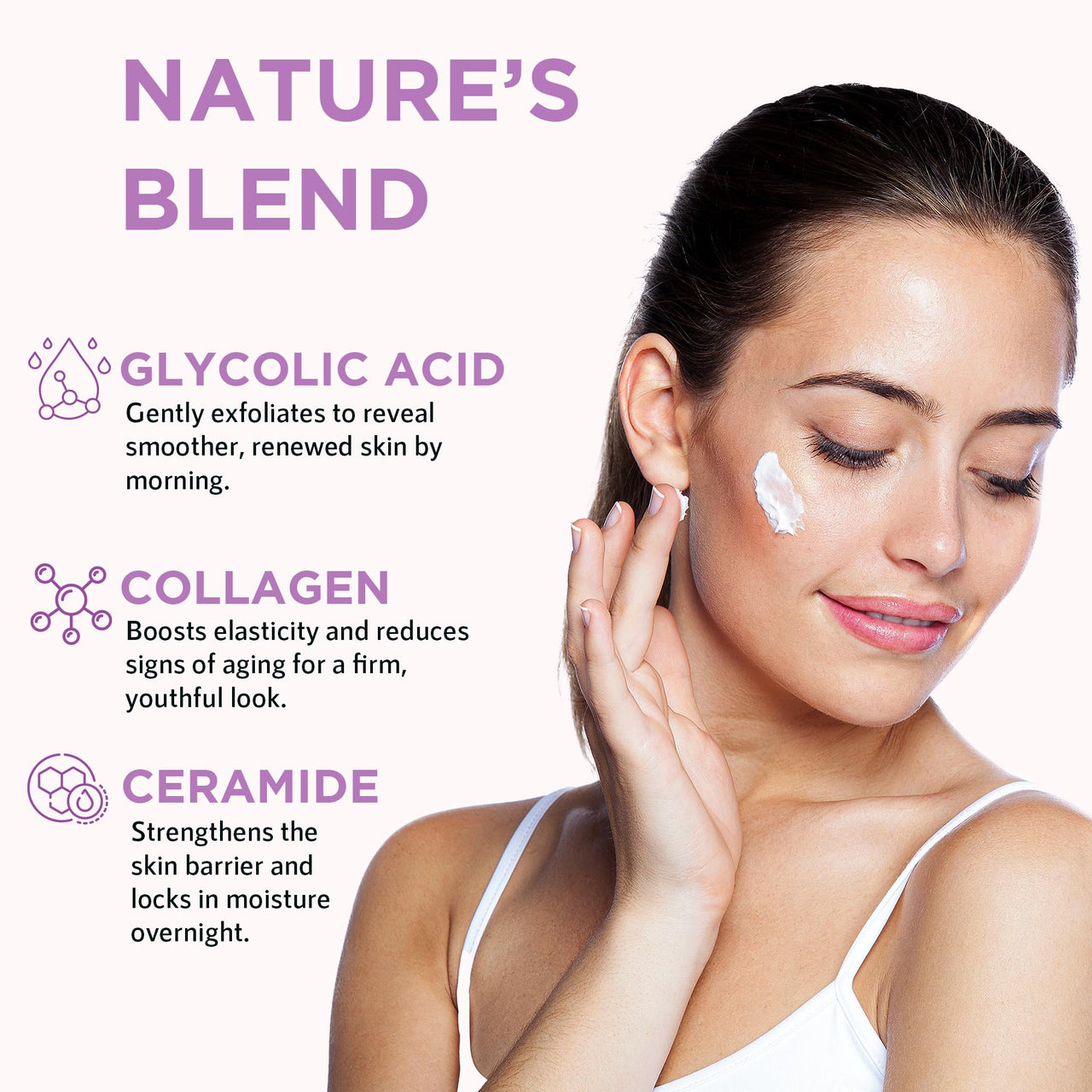 Orgatre Night Magic Cream 75gm for Glowing, Youthful Skin | Anti-Aging Night Cream with Ceramide, Collagen, Glycolic & Hyaluronic Acid | Reduces Wrinkles & Fine Lines | Brightens & Hydrates Skin