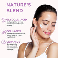 Orgatre Night Magic Cream 75gm for Glowing, Youthful Skin | Anti-Aging Night Cream with Ceramide, Collagen, Glycolic & Hyaluronic Acid | Reduces Wrinkles & Fine Lines | Brightens & Hydrates Skin