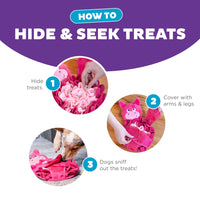 Outward Hound Nina Ottosson Snuffle Palz Interactive Plush Dog Puzzle and Snuffle Mat for Dogs, Non-Slip Snuffle Mat, Dog Enrichment Toys, Plush, Pig, Pink, Large