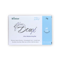 Brinton DOUX Daily Ultra Moisturizer Soap Bar with pH 5.5, 75g, pack of 4