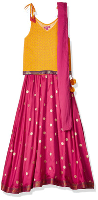 BIBA Girl's  Cotton Lehenga Set 4 Years-5 Years