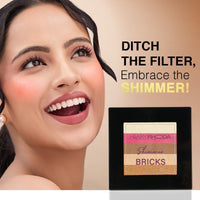 Hilary Rhoda Shimmer Bricks Highlighter Palette | Bronzers, Highlighters & Blushes | Highly Pigmented | Long Lasting & Illuminating Glow - 8.1g (Shade - 03)