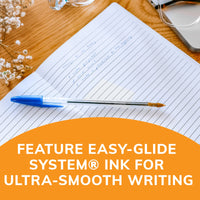 BIC Cristal Xtra Smooth Ballpoint Pen, Medium Point (1.0mm), Blue, 24-Count