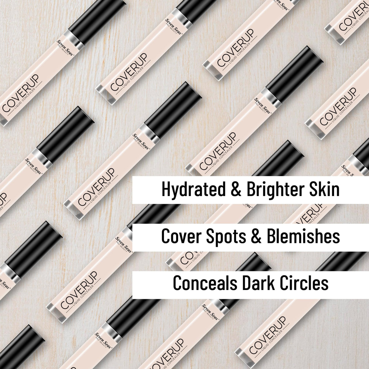Seven Seas Cover Up Liquid Light weight Concealer with Full Coverage | Easily Blendable Concealer for face makeup with Matte finish (03_E)