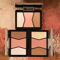 PAC Focus On Me 3 in 1 Bronzer Highlighter & Blush Palette for Face Makeup | Face Palette with Lightweight Natural Shimmer Glow Compact Powder | Full Coverage & Long Lasting for All Skin Type - Dark