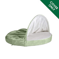 Furhaven Replacement Dog Bed Cover Microvelvet Snuggery, Machine Washable - Sage, 26-inch Microvelvet Sage 26.0