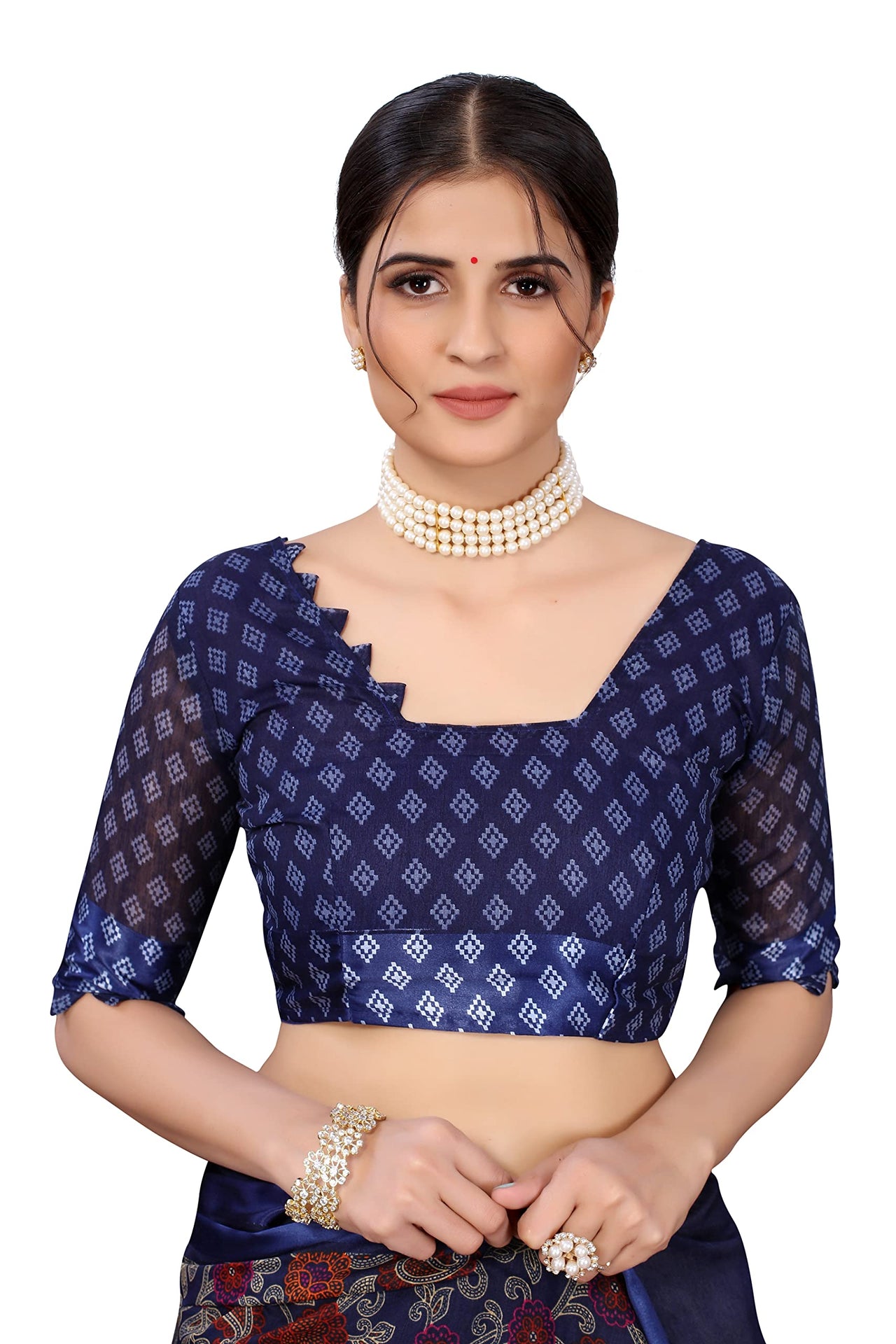 Yashika Women's  Linen Saree Maroon