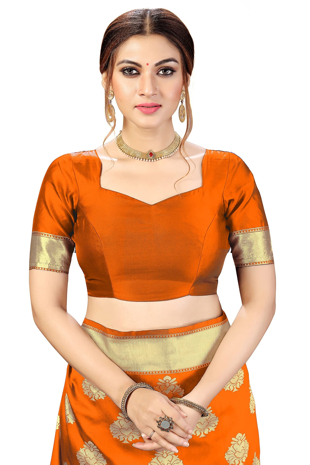 PANASH TRENDS Women's  Kanchipuram Banarasi Art Silk Saree with Blouse Piece