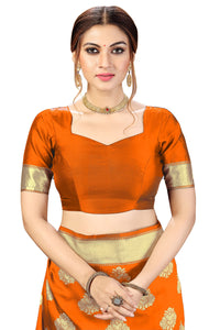 PANASH TRENDS Women's  Kanchipuram Banarasi Art Silk Saree with Blouse Piece