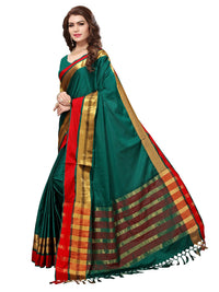 SAREE MALL Women's  Cotton Silk Saree with blouse piece (8AURA8001-parent)