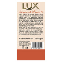Lux Jasmine & Vitamin E Beauty Soap Bar For Glowing Skin Combo Offer Pack 8x150 g