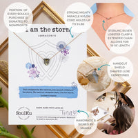 SoulKu Empowering Necklace, Empowering Jewelry With Healing Crystal, Inspirational Necklace For Strong Women, Mom & Sister, 16