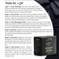 Globus Naturals Facial Kit Combo-Oil Control Anti Acne & Deep Cleansing Charcoal Men Facial Kit, For All Skin Types