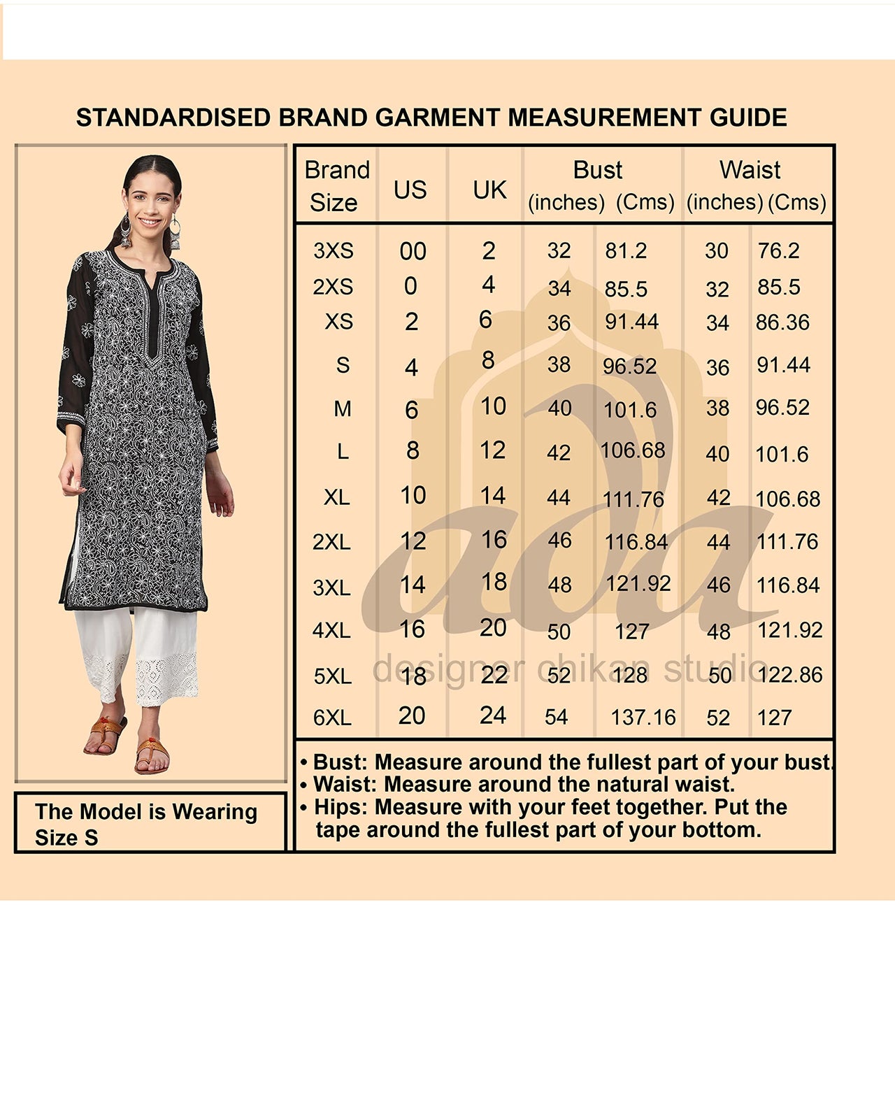 Ada Hand Embroidered Lucknowi Chikankari Straight Cotton Kurti Kurta for Women A220999 White 2XL