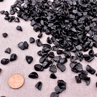 SigMntun Black Obsidian Crystal Chips Bulk, Natural UNDYED - 10 oz (283g) Tumbled Stones for Crafts Decorative Rocks Planters Succulent Rocks, Healing Crystals Meditation Energy Balancing Therapy 10 Oz - Obsidian