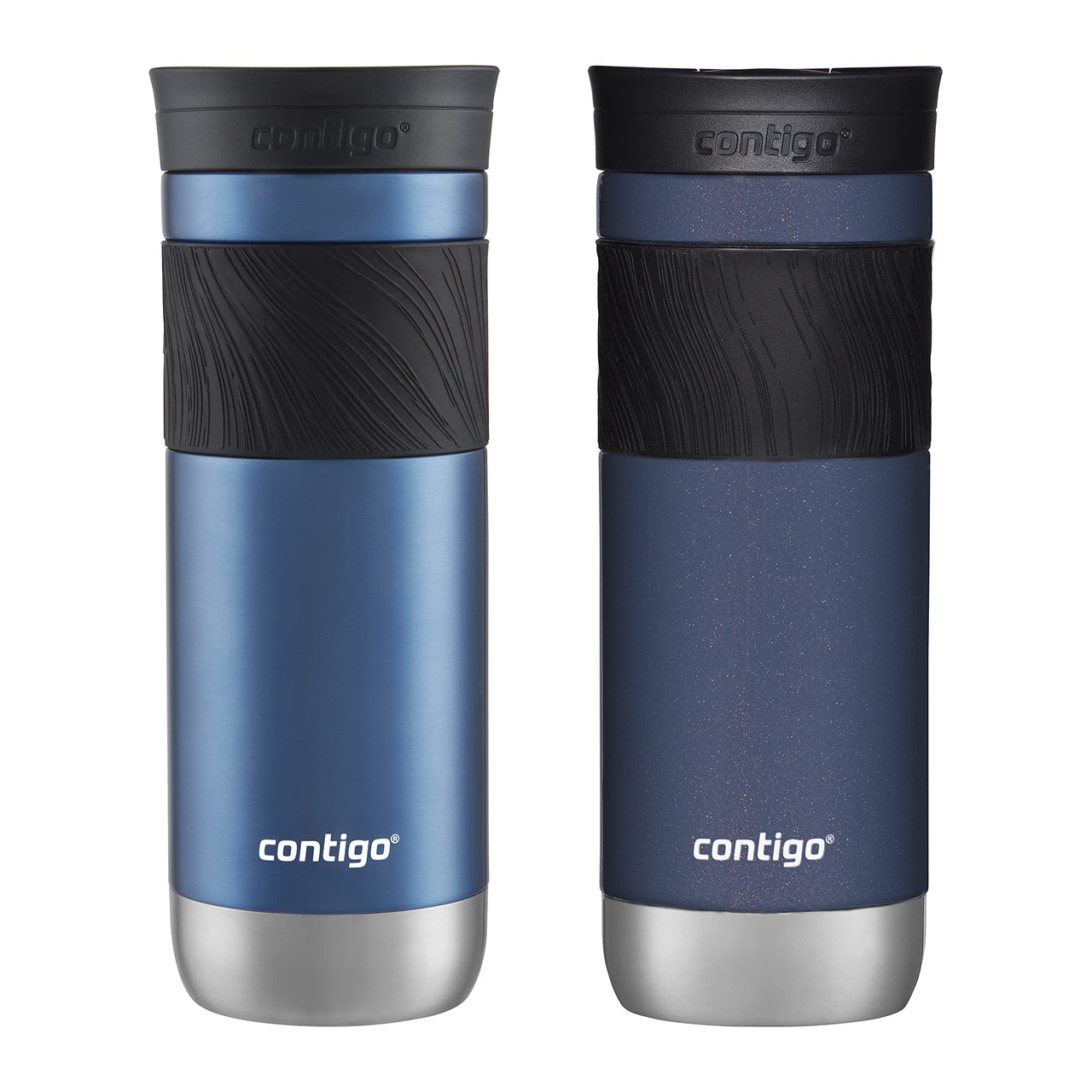 Contigo 20oz Vacuum-Insulated Stainless Steel Leak-Proof Travel Mug, Keeps Drinks Hot/Cold - 2-Pack Blue Corn & Midnight Berry Blue Corn/Midnight Berry 20oz 2 Pack