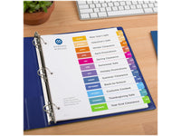 Avery Jan-Dec 12 Tab Dividers for 3 Ring Binders, Customizable Table of Contents, Multicolor Tabs, 6 Sets (11830)