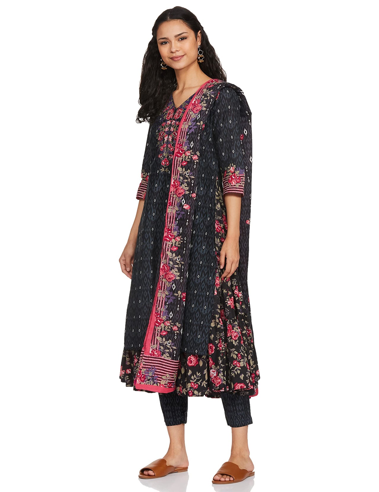 BIBA Women's  Cotton Salwar Kurta Dupatta
