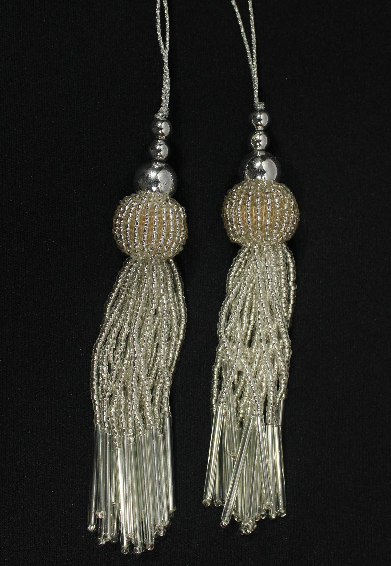 Trendy and Ethnic Acrylic Pearls Tassel Women's  Ethnic Work Hanging Latkan for Sareepallu Blouse Dupatta Lehenga (Set of 1 Pairs)