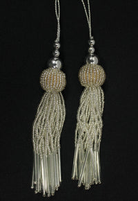 Trendy and Ethnic Acrylic Pearls Tassel Women's  Ethnic Work Hanging Latkan for Sareepallu Blouse Dupatta Lehenga (Set of 1 Pairs)