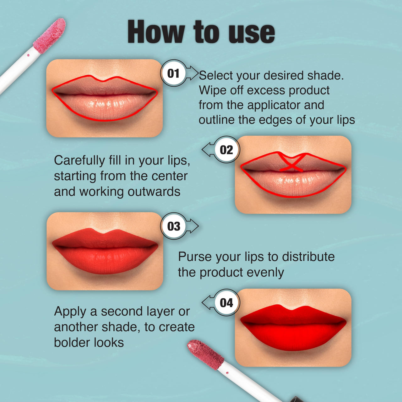Dazller Lip Colour Lipstick Combo Pack of 6|Vibrant Matte Liquid Lipstick for Women|Long Stay|Smudge-Proof|Non-Transfer|Spicy Nudes|21.6g