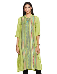 Aurelia Women's  Rayon Straight Kurta