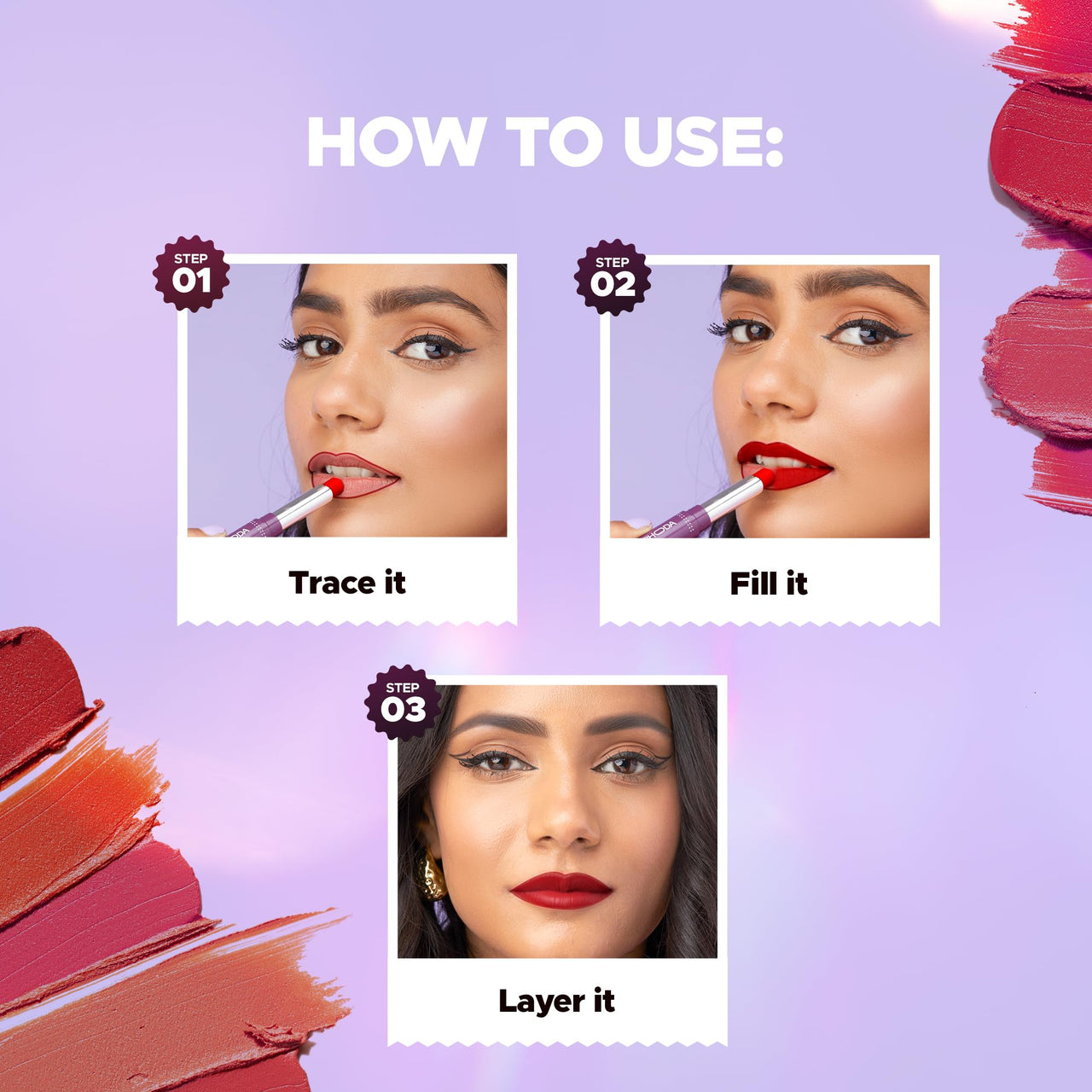 Hilary Rhoda Pro Matte Non-Transfer Lipstick | Waterproof & Smudge-Proof | 12-Hour Long Stay | 24 Shades Available | Highly Pigmented Matte Finish Lipstick | 2g - (Berry Bean | Shade 23)