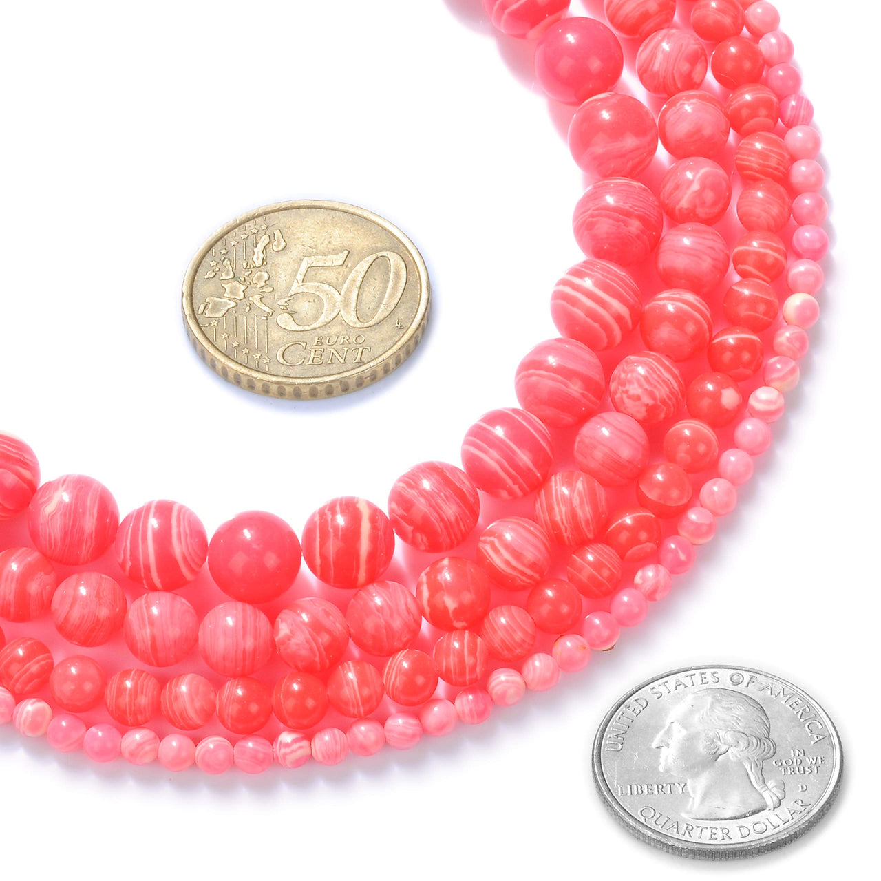 Natural Stone Beads 10mm Watermelon Gemstone Round Loose Beads Crystal Energy Stone Healing Power for Jewelry Making DIY,1 Strand 15" Watermelon Stone