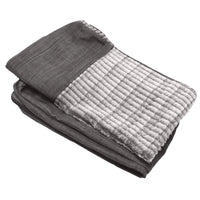 Furhaven Replacement Dog Bed Cover Luxe Faux Fur & Performance Linen Sofa-Style, Machine Washable - Charcoal, Large