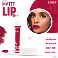 INSIGHT COSMETICS MATTE LIP INK(LG43-12) & Insight Non Transfer Lip Color |Matte Texture|12Hrs Waterproof|True Color|Smudge Proof