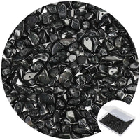 456 PCs Natural Chip Stone Beads, 5-8mm Irregular Multicolor Gemstones Loose Crystal Healing Black Obsidian Onyx Rocks with Hole for Jewelry Making DIY Crafts