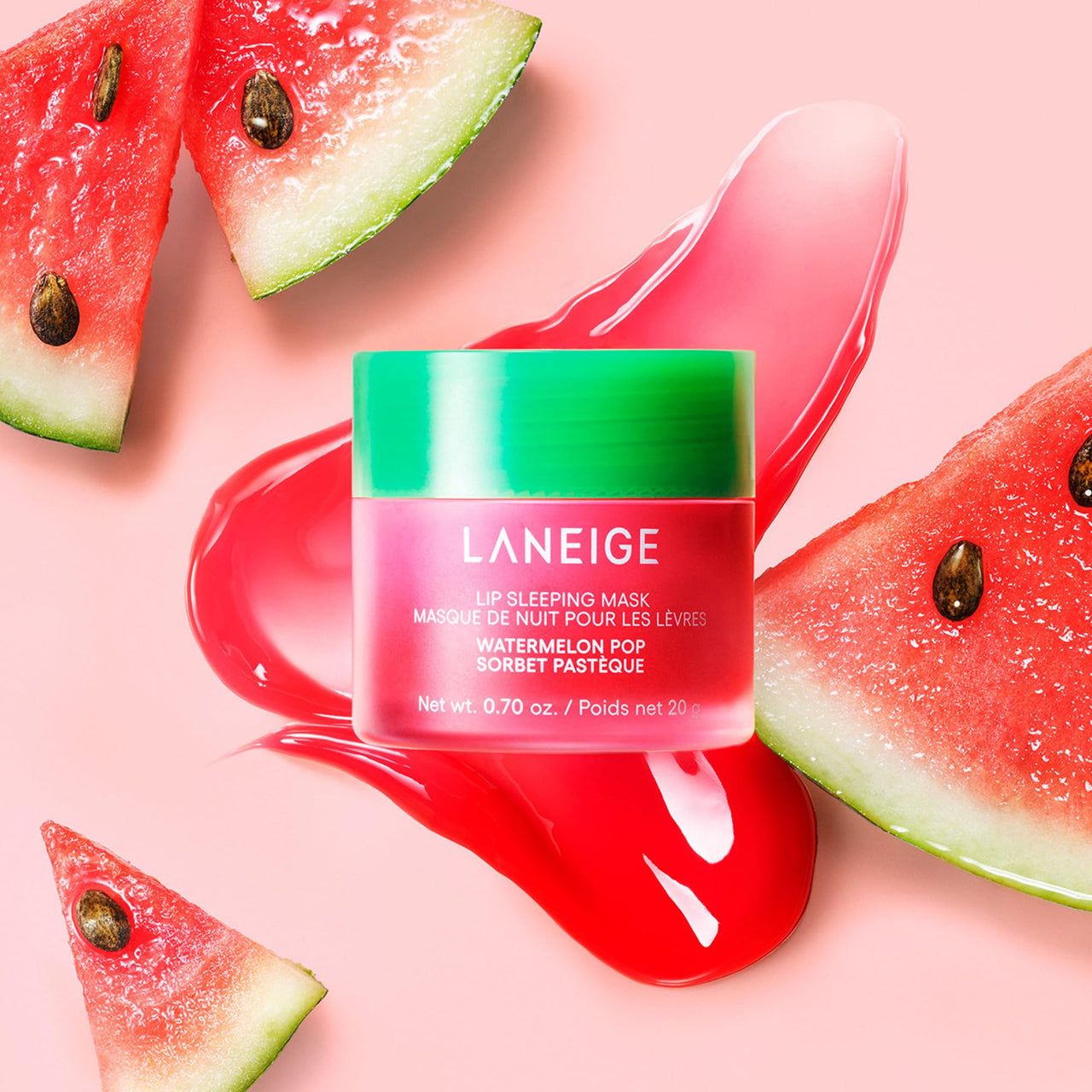 LANEIGE Lip Sleeping Mask | Moisturizing Lip Treatment with Vitamin C + Shea Butter for Soft Hydrated Lips | Overnight Repair | Lip Balm For Dry Chapped Lips| Lasting Hydration | WaterMelon |20Gm
