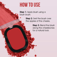 Beauty Berry Dream Matte Blush | Lightweight, Silky-Smooth Texture, Ultra Matte Blusher Palette | Highly Pigmented & Blendable Shades, Blusher for Face Makeup (01 - Deep Red)