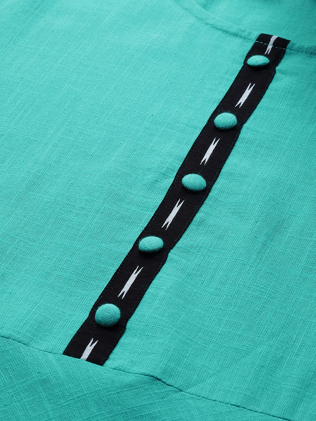 Yash Gallery Women's  Plus Size Cotton Printed Anarkali Kurta for Women (264YK346TEAL_Teal