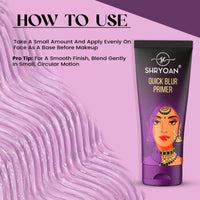 Shryoan Quick Blur Primer | Transparent Gel Formula | Oil-Free & Blendable | Long Lasting Makeup | All Skin Type | 30 Gram