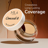Mila Beauté Conceal It Pot Concealerwith Brush | Enriched With SPF 15 and Vitamin E | Light Weight Concealer | Long Lasting Coverage | Natural Matte Finish | Covers All Skin Concerns | Easily Blendable Concealer For Face Makeup (Hazelnut)