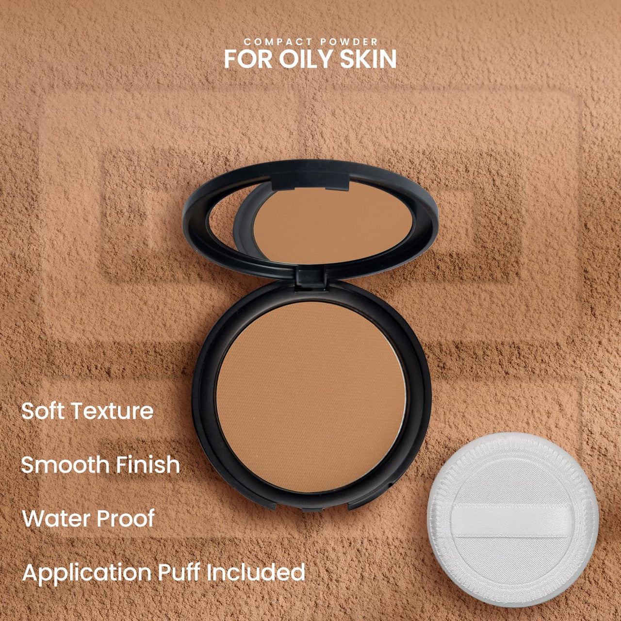 STARSTRUCK BY SUNNY LEONE Matte Finish Compact Powder - Deep | Foundation Powder with SPF Protection | Face Makeup | Non Greasy Non Sticky For Indian Skin | All Skin Type
