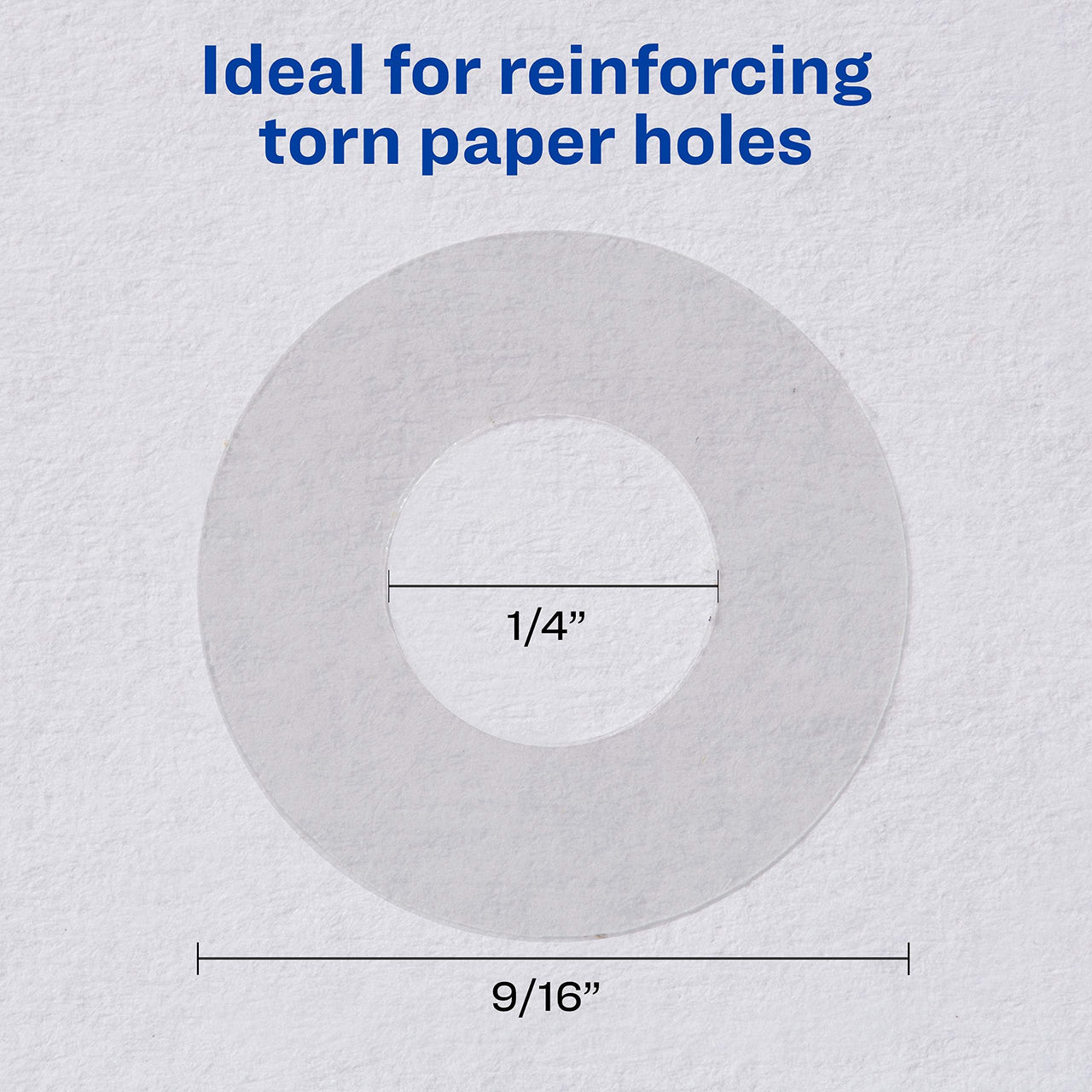 Avery Self-Adhesive Hole Reinforcement Stickers, 1/4" Diameter Hole Punch Reinforcement Labels, Clear, Non-Printable, 1,000 Labels Total (5722)