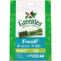 Greenies TEENIE Natural Dental Care Dog Treats Mint Fresh Flavor, 12 oz. Pack (43 Treats) 43 Count (Pack of 1)