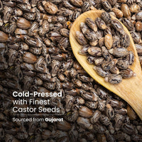 Nat Habit Cold Pressed 100% Pure Castor (Arandi) Oil for Skin & Hair - 200ml and Nat Habit Henna Paste, 100% Natural Rajasthani Henna - (Pack of 4 x 220g)