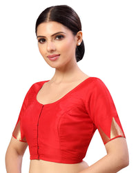 X3 Women's  Polyester Short Sleeves Silky Saree