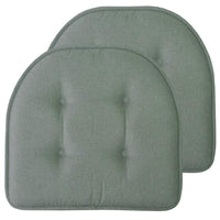 Sweet Home Collection Chair Cushion Memory Foam Pads Tufted Slip Non Skid Rubber Back U-Shaped 17