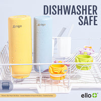 Ello Pop & Fill Stainless Steel Water Bottle with QuickFill Technology | Double Walled Vacuum Insulated Metal | Leak Proof Locking Lid | Sip and Chug | Reusable BPA Free | 22oz, 32oz Pistachio