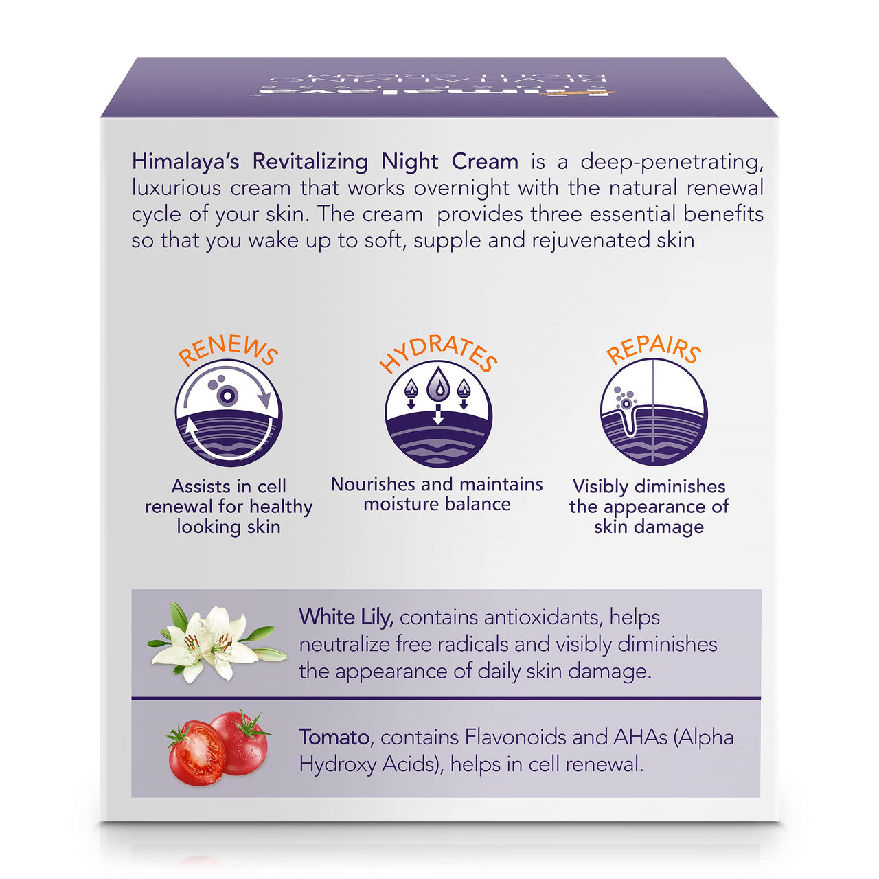 Himalaya Baby Body Lotion, For All Skin Types (400 ml) & Herbals Revitalizing Night Cream, 50g