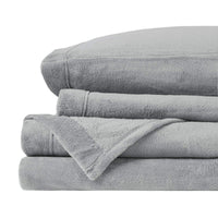 Sleep Philosophy True North Fleece Sheet Set Full, Solid Color, Warm & Plush Sheets Soft Fleece Bedding Full Size Sheets, Fitted Pocket Fits Up to 16