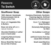 Soulflower Orange Carrot Bath Soap for Soothing & Refreshing Skin, Moisturization, Enriched with Essential Oils, Exotic Herbs & Aroma Organic & Handmade, Grade 1 BIS Standard - (Pack of 2) 150g Each