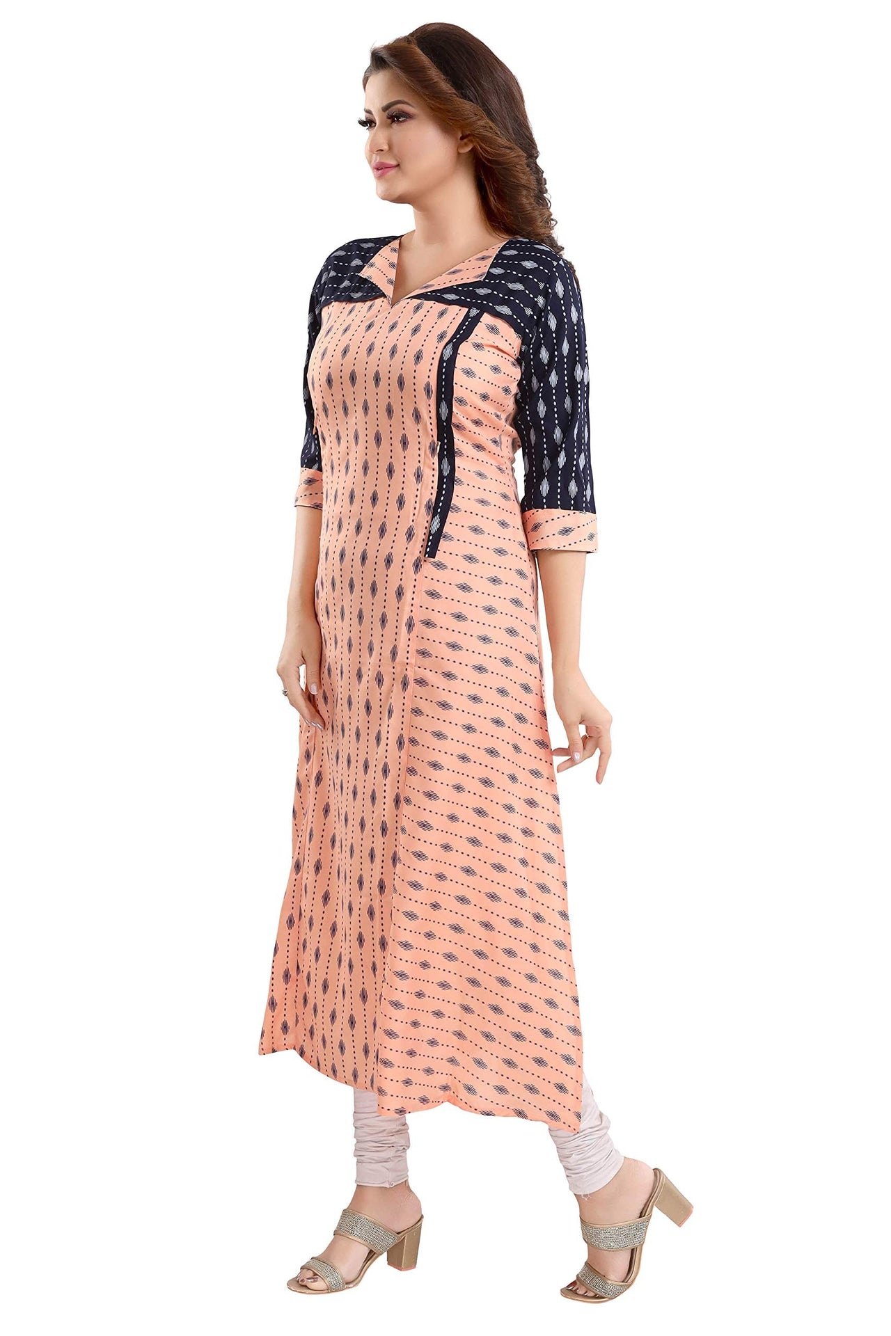 Priscilla RAYON COTTON FEEDING KURTIS FOR WOMEN WITH ZIPPERS