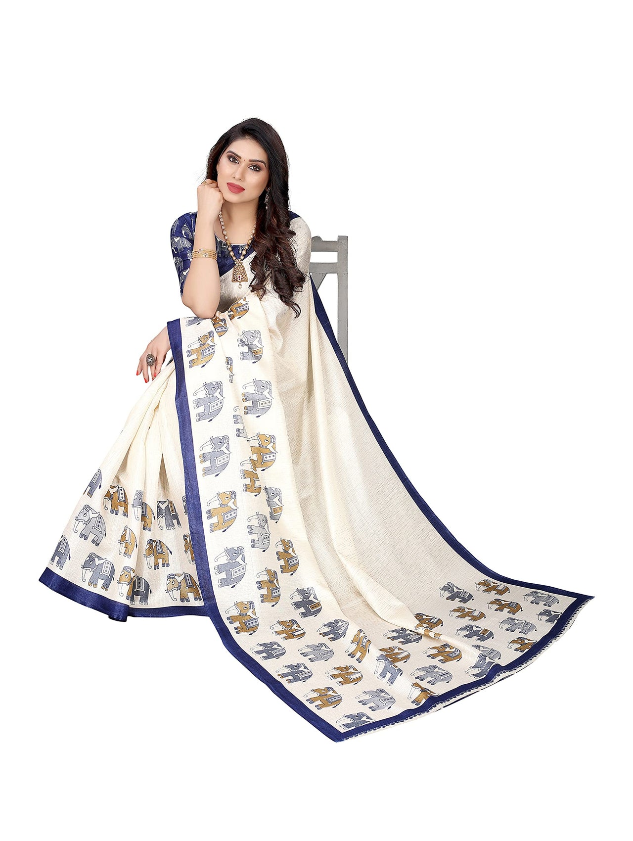 Pisara Women Khadi Silk Printed Saree